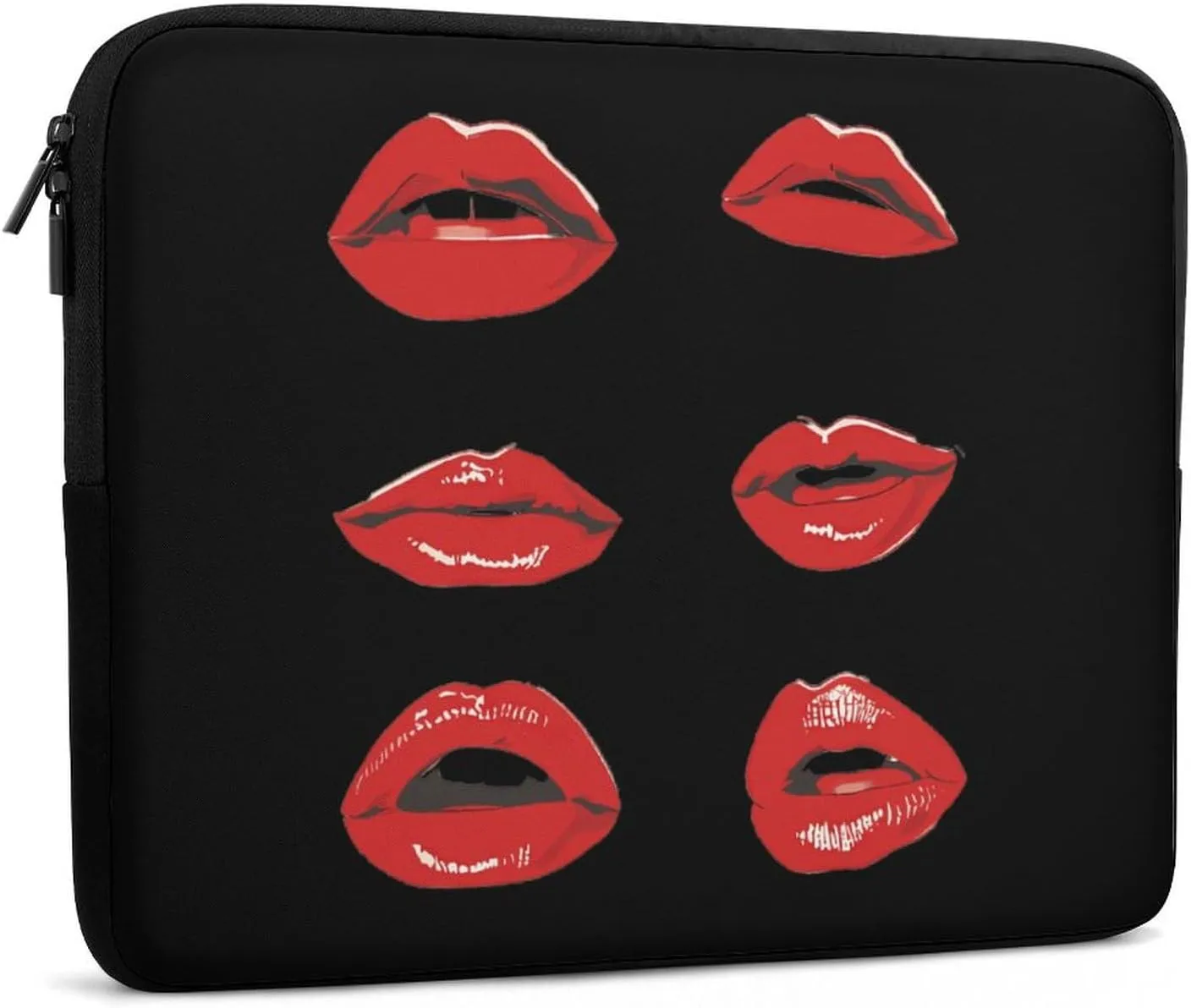 Lipstick Kisses Personalized Laptop Bag Business Casual Laptop Cases Slim Computer Bag Briefcase