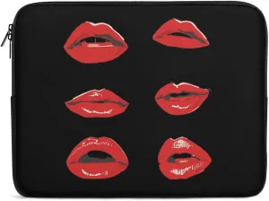 Lipstick Kisses Personalized Laptop Bag Business Casual Laptop Cases Slim Computer Bag Briefcase