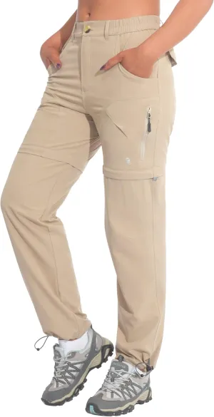 Little Donkey Andy Women's Hiking Zip Off Pants Quick Dry Convertible Shorts UPF 50  Lightweight Outdoor Fishing Safari Pants