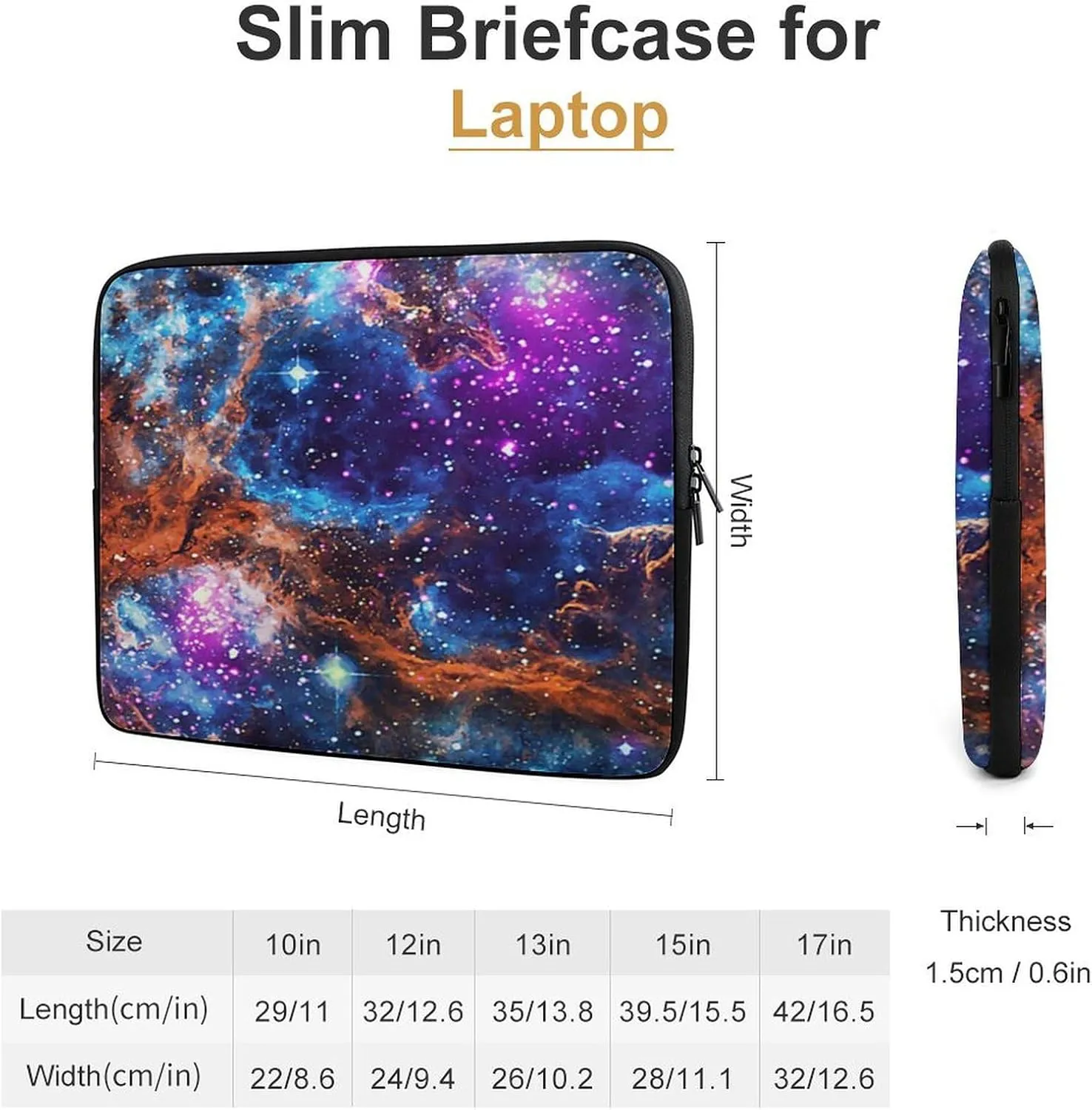Lobster Nebula Space Personalized Laptop Bag Business Casual Laptop Case Slim Computer Bag Briefcase