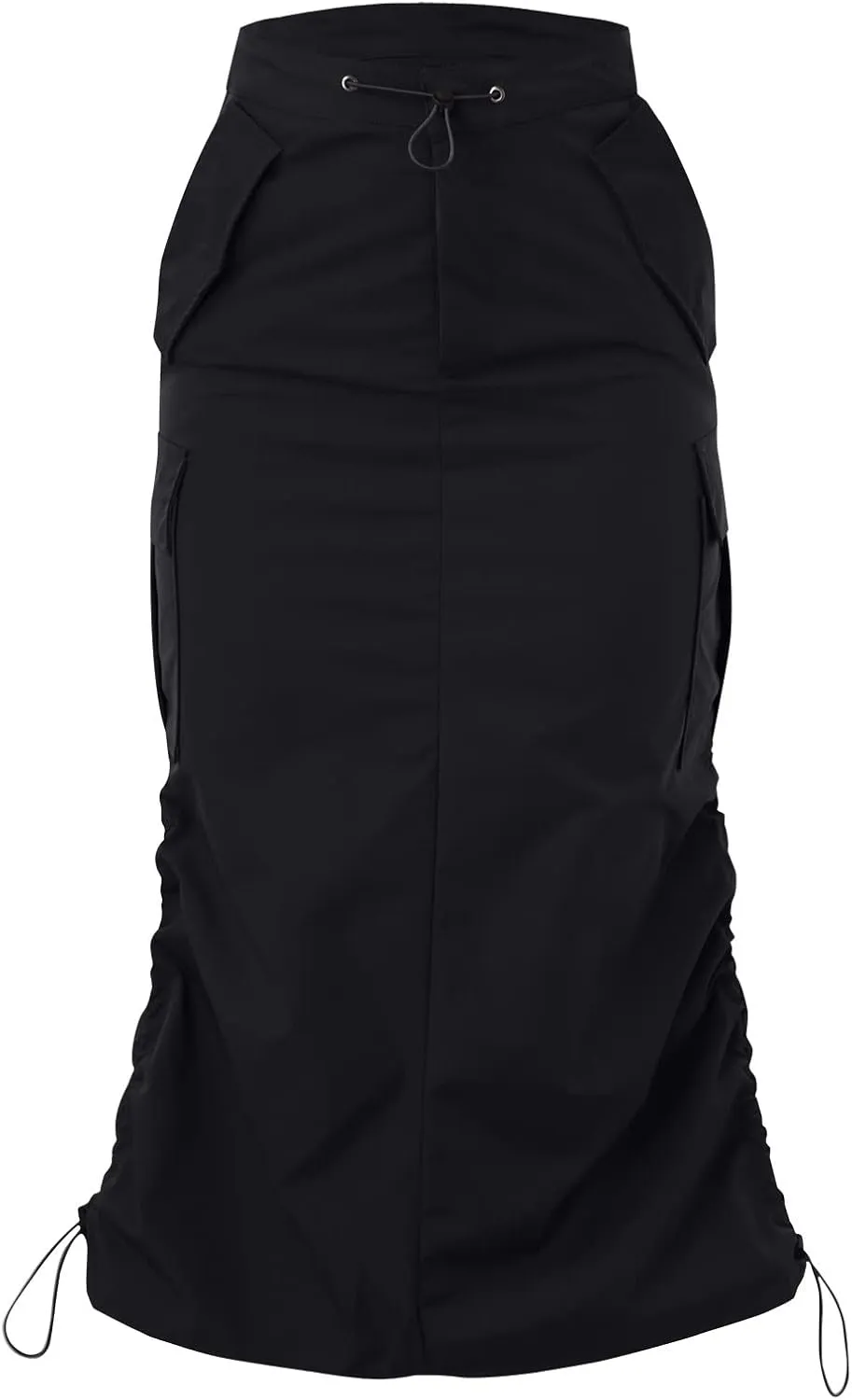 Long Skirt for Women Long Skirt with Slit for Womens Beach Maxi Sexy Midi Skirts with Pocket Drawstring Waist