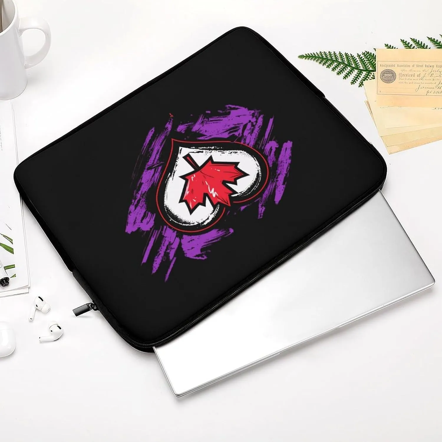 Love Canada Canadians Heart Personalized Laptop Bag Business Casual Laptop Cases Slim Computer Bag Briefcase