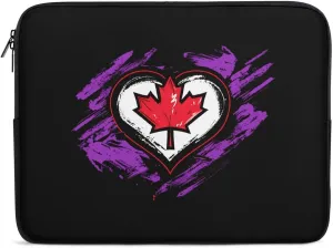 Love Canada Canadians Heart Personalized Laptop Bag Business Casual Laptop Cases Slim Computer Bag Briefcase