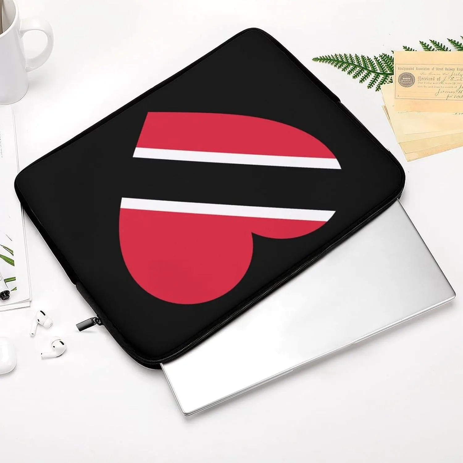 Love Trinidad And Tobago Personalized Laptop Bag Business Casual Laptop Case Slim Computer Bag Briefcase