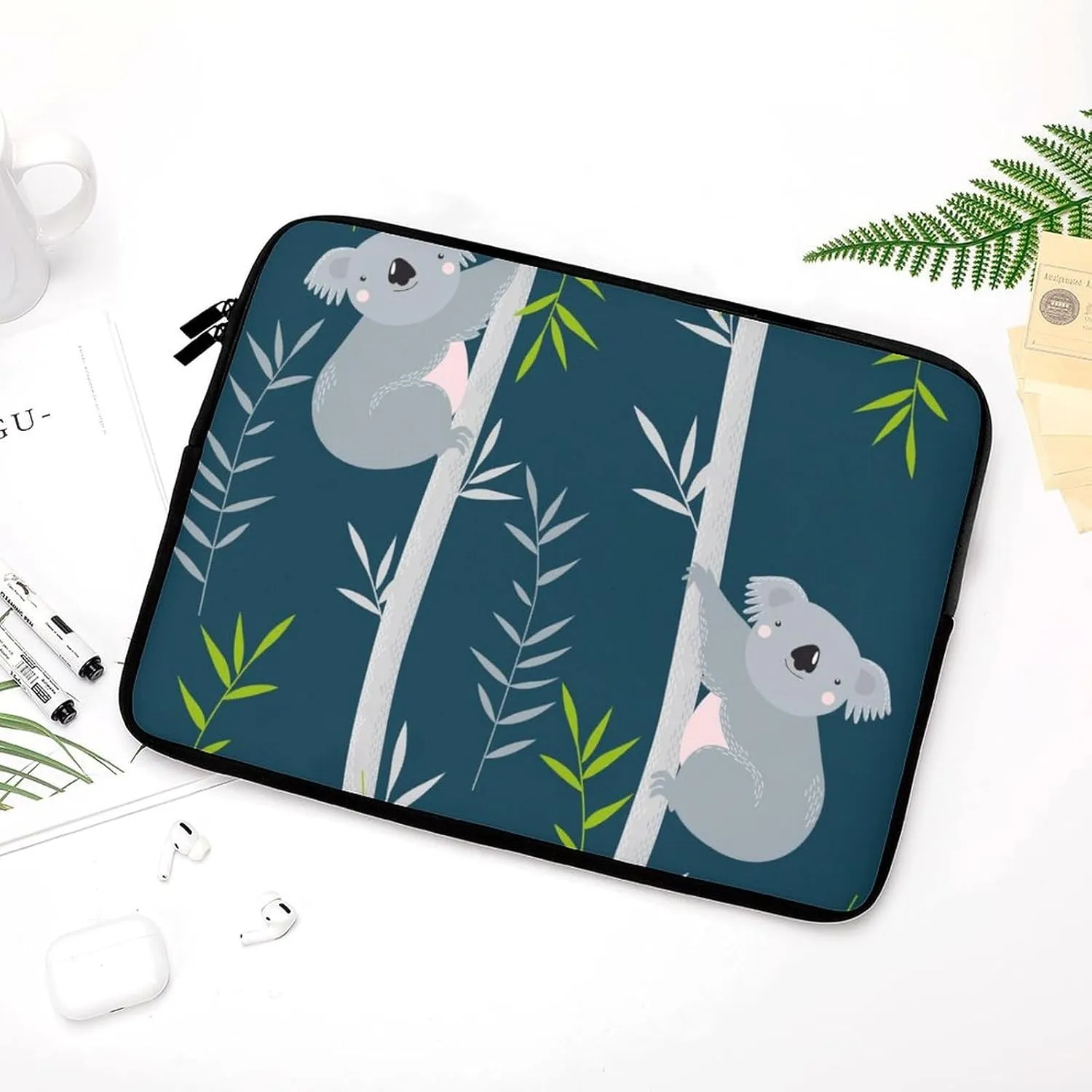 Lovely Cute Koala Personalized Laptop Bag Business Casual Laptop Case Slim Computer Bag Briefcase