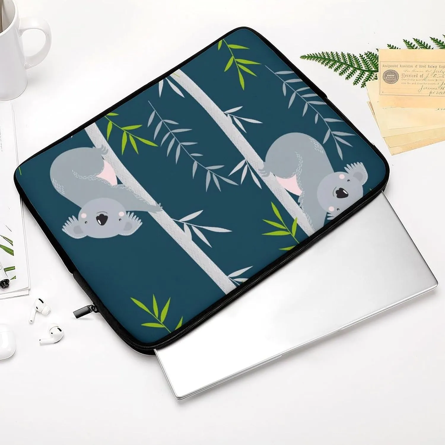 Lovely Cute Koala Personalized Laptop Bag Business Casual Laptop Case Slim Computer Bag Briefcase