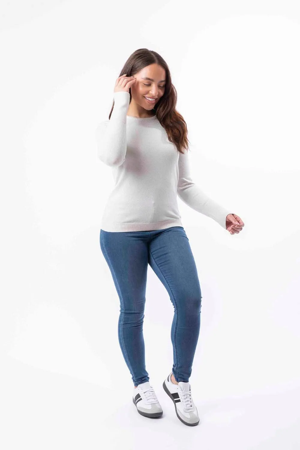 Lurex Knit Viscose Blend Classic Shimmer Festive Jumper
