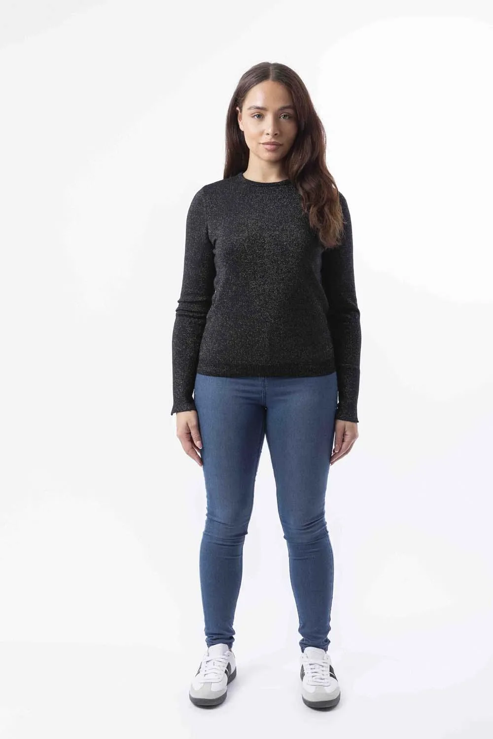 Lurex Knit Viscose Blend Classic Shimmer Festive Jumper