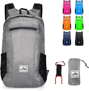 Lywencom Hiking Backpack,Ultra-Light 20L Waterproof Folding Sports Lightweight Waterproof Backpack Suitable for Outdoor Camping Picnic, Grey