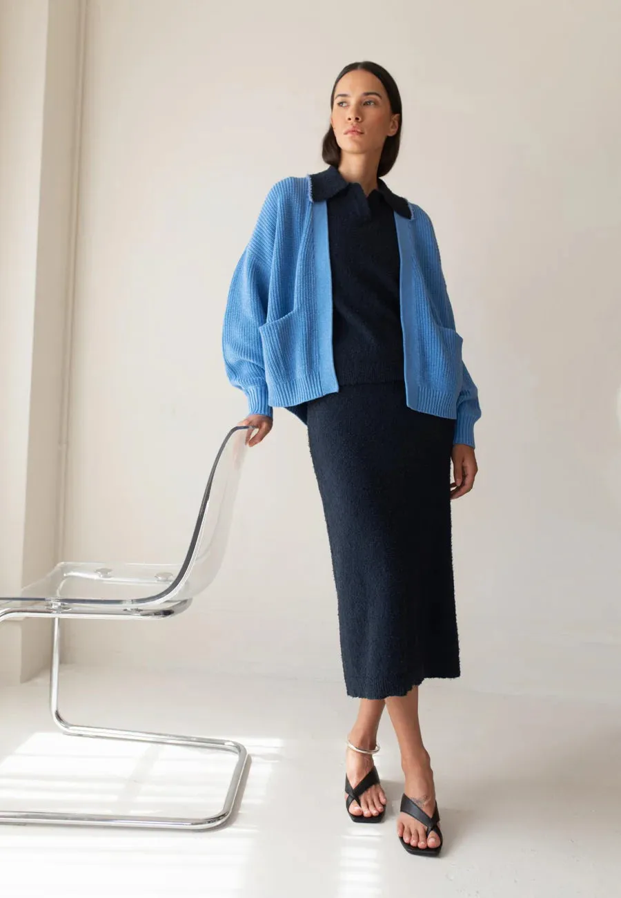 Mali Oversized Cardigan - Blue