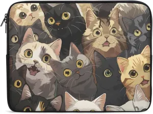 Many Cats Meow Personalized Laptop Bag Business Casual Laptop Cases Slim Computer Bag Briefcase
