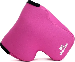 MegaGear Sony Cyber-Shot DSC-RX10 IV, DSC-RX10 III Ultra Light Neoprene Camera Case, with Carabiner - Hot Pink - MG758