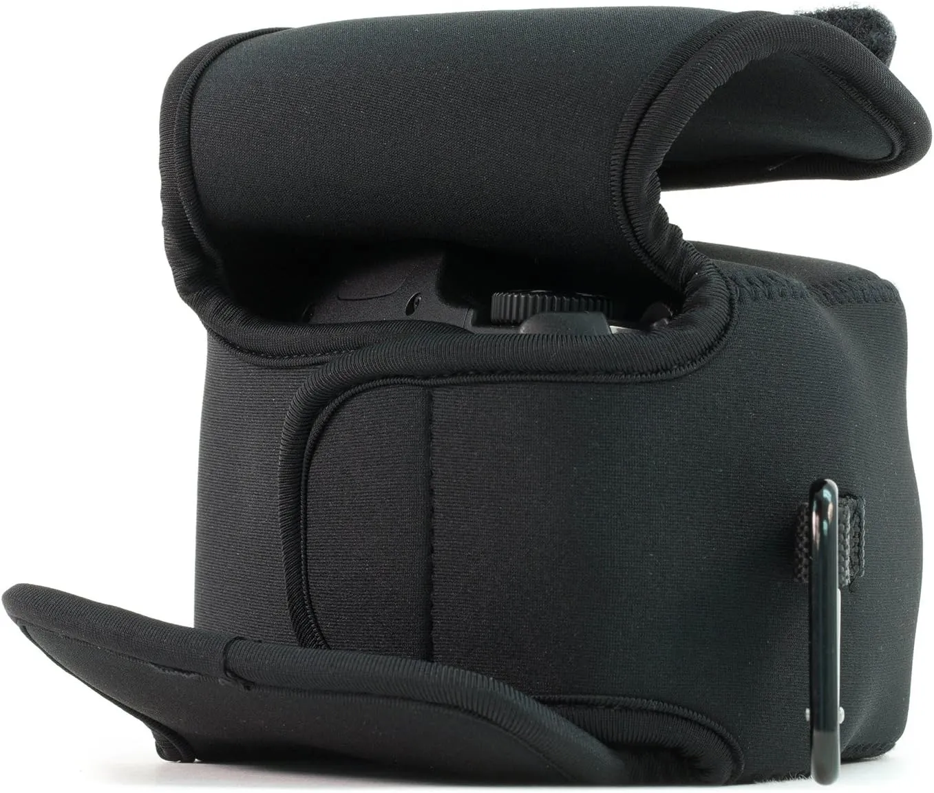 MegaGear ''Ultra Light'' Neoprene Camera Case Bag with Carabiner for Canon PowerShot SX540 HS, SX530 HS, Canon PowerShot SX420 IS, SX410 IS Digital Cameras (Black) - MG505