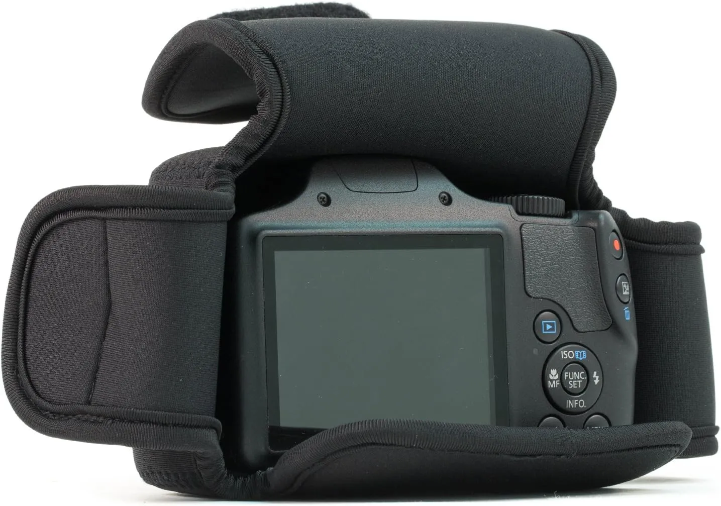 MegaGear ''Ultra Light'' Neoprene Camera Case Bag with Carabiner for Canon PowerShot SX540 HS, SX530 HS, Canon PowerShot SX420 IS, SX410 IS Digital Cameras (Black) - MG505