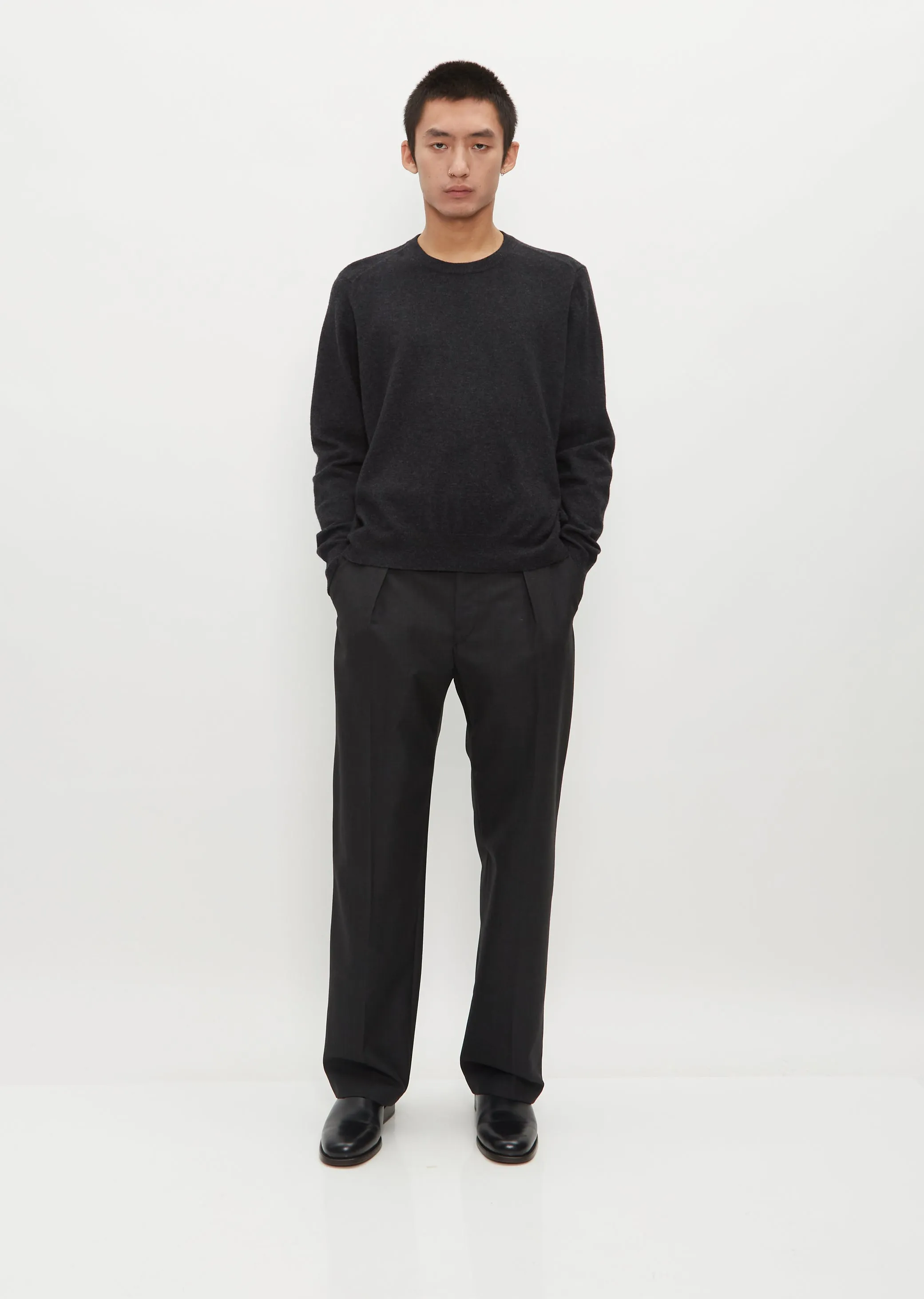 Men's Crew Neck Jumper — Anthracite