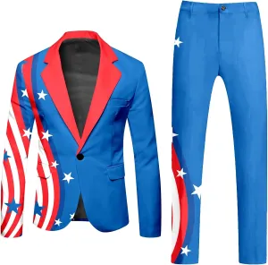 Men's Easter Bunny Suit 2 Piece Slim Fit Suit Set Birthday Wedding Party Tuxedo Suits Blazer Jacket Pants