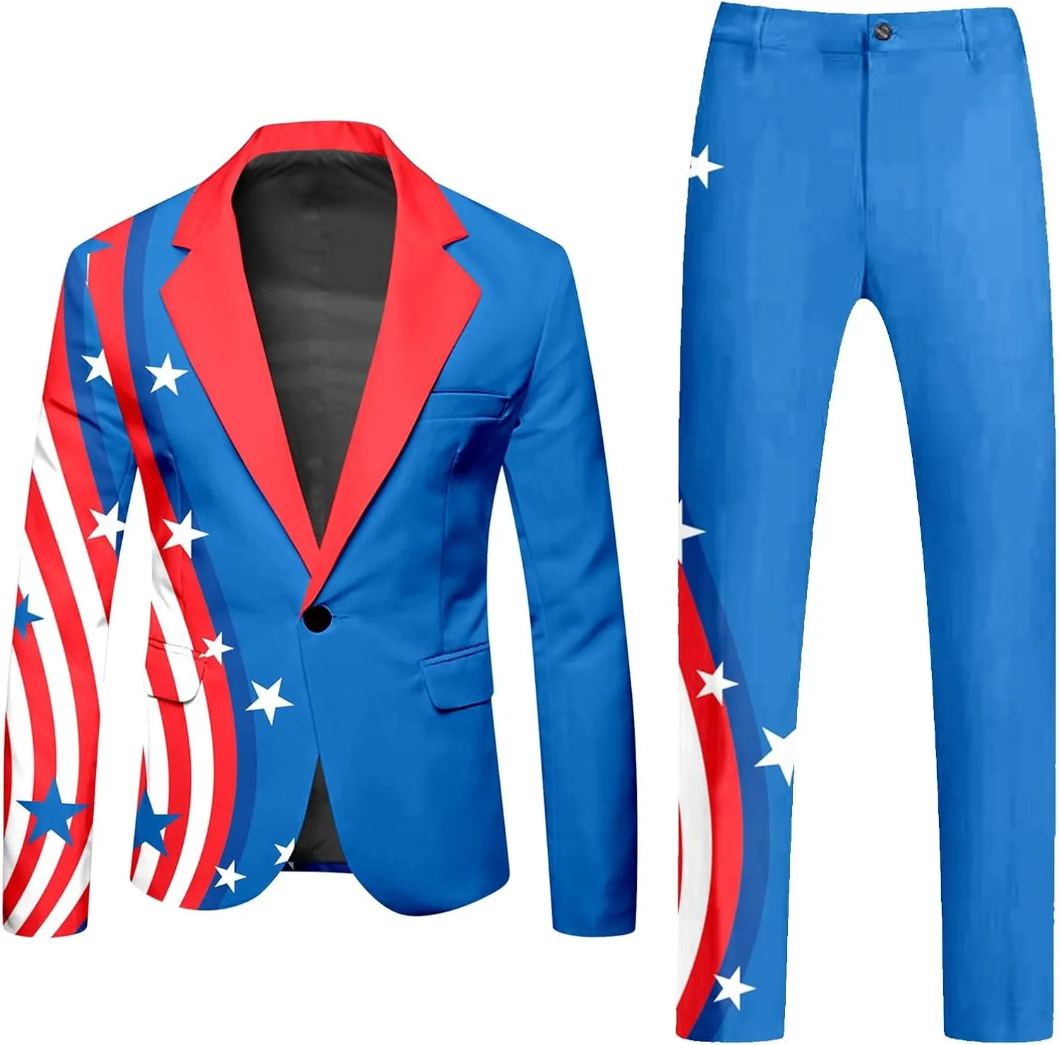 Men's Easter Bunny Suit 2 Piece Slim Fit Suit Set Birthday Wedding Party Tuxedo Suits Blazer Jacket Pants