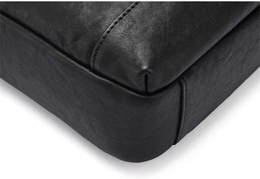 Men's Handbag Leather Business Casual Layer Cowhide Cross Briefcase Men