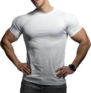 Men's Quick-Dry Training T-Shirt, Elastic Sportswear Summer Fitness