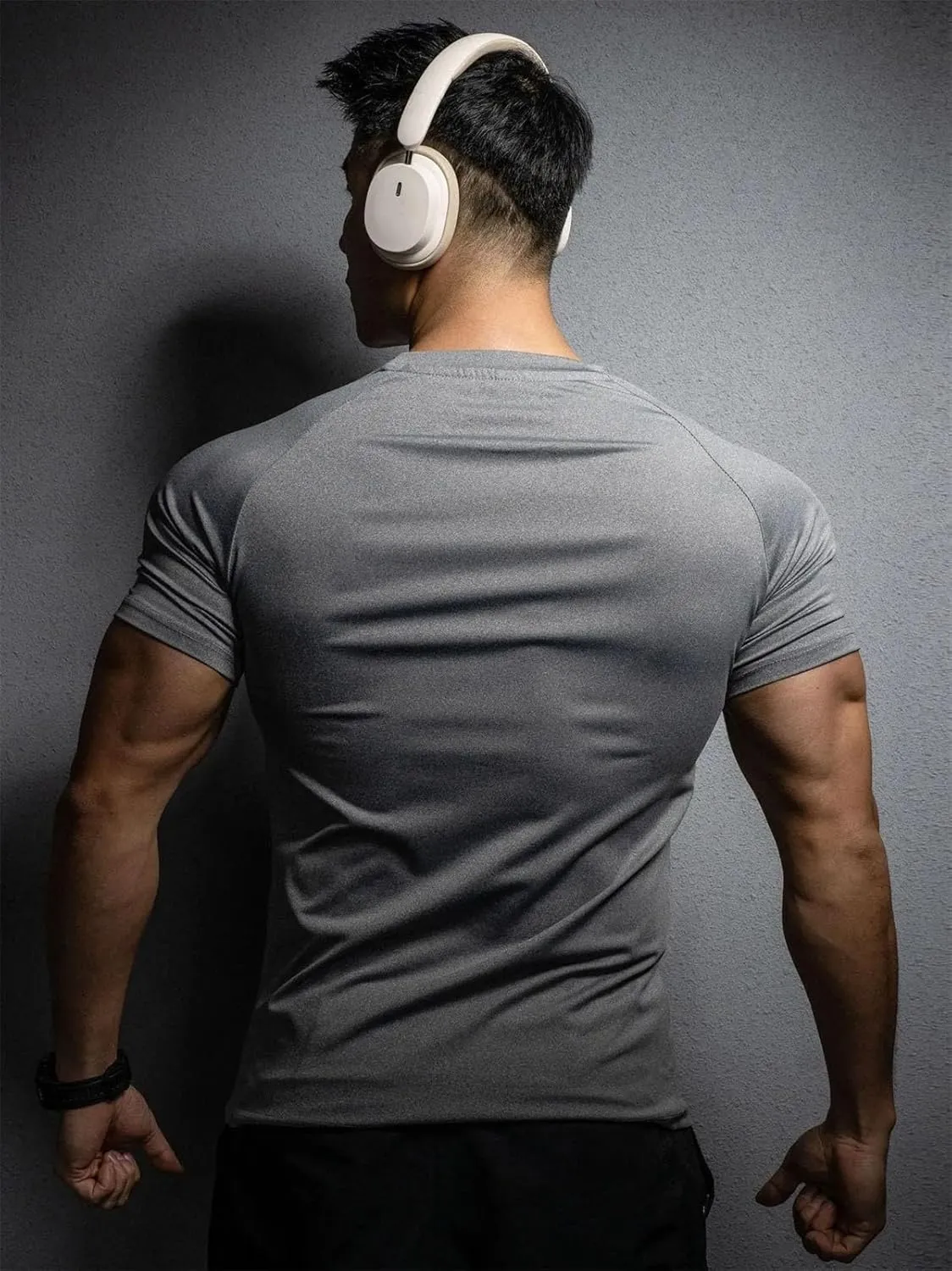 Men's Quick-Dry Training T-Shirt, Elastic Sportswear Summer Fitness