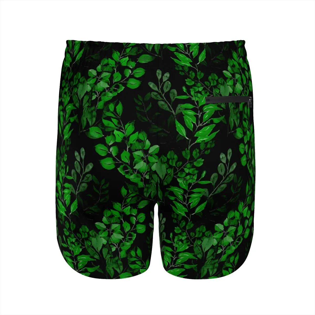 Men's Stretchy surf Trunks Maidenhair Fern Print Swim Trunks Tropical Hawaiian Striped Summer
