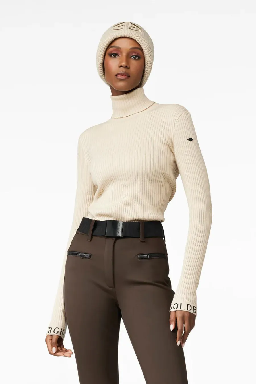 Mira Long Sleeve Knit Sweater Champagne