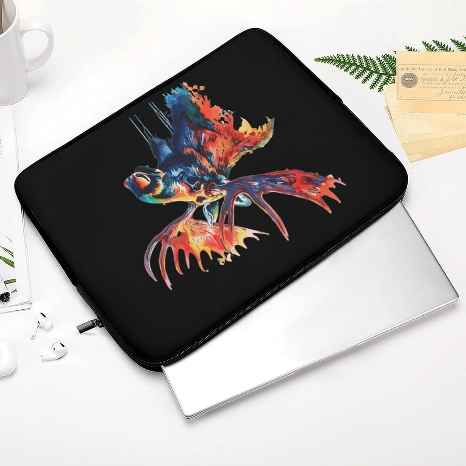 Moose Head Personalized Laptop Bag Business Casual Laptop Cases Slim Computer Bag Briefcase