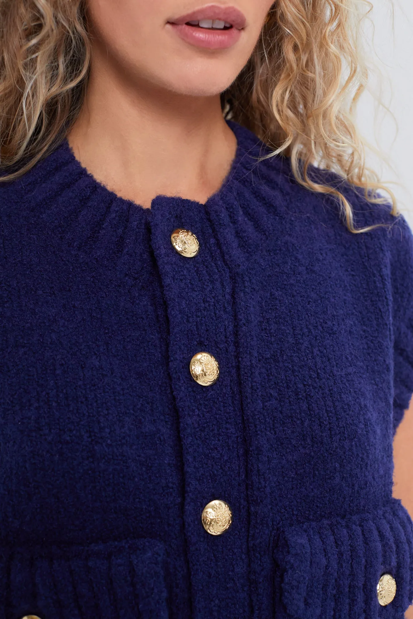 Navy Knit Valentina Vest
