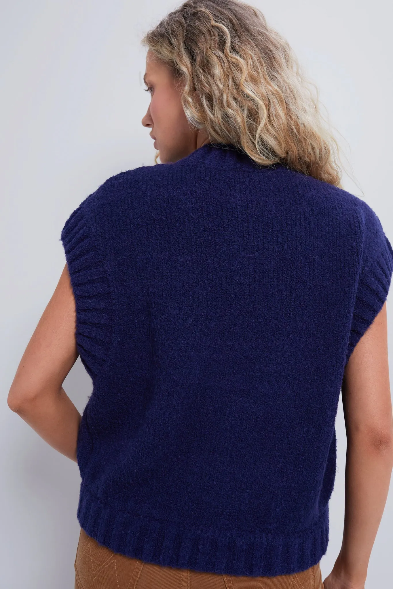 Navy Knit Valentina Vest