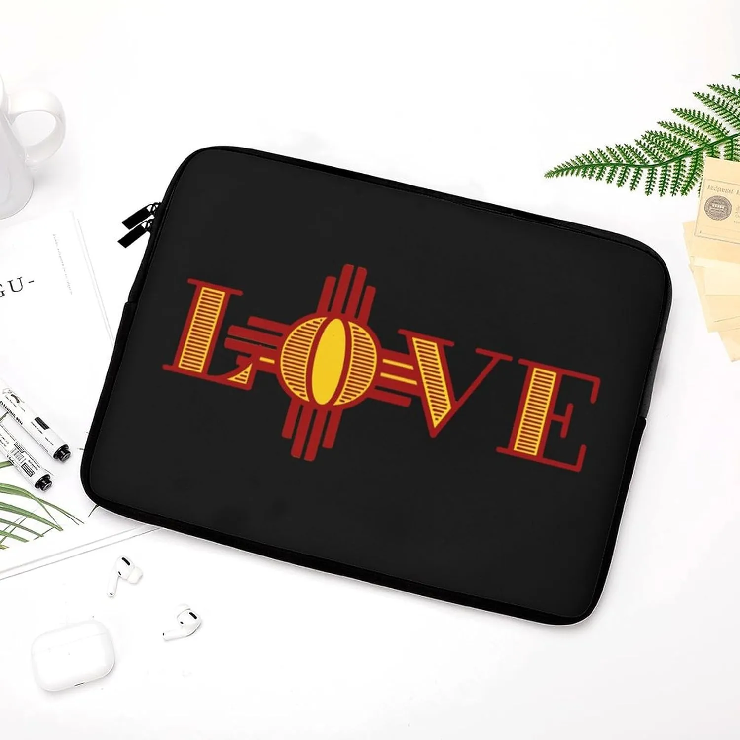 New Mexico Flag Love Personalized Laptop Bag Business Casual Laptop Case Slim Computer Bag Briefcase