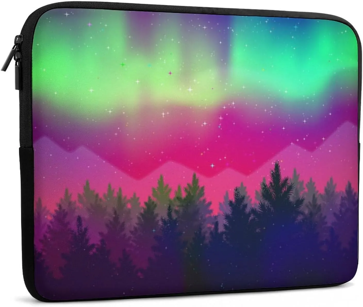 Northern Lights And Spruce Forests Personalized Laptop Bag Business Casual Laptop Case Slim Computer Bag Briefcase