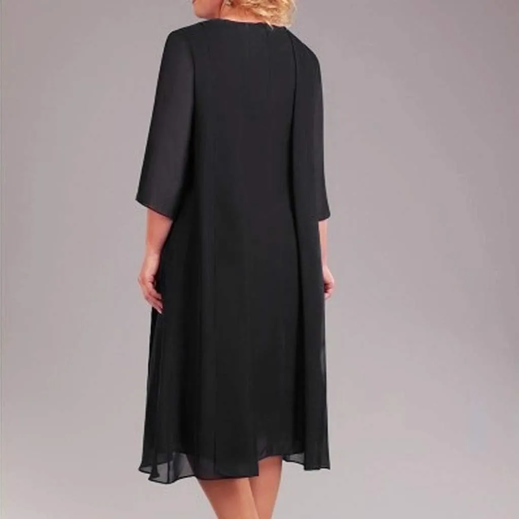 NREALY Vestido Womens Plus Size Sequin Short Midi Dress Ladies Cocktail Evening Party Dress