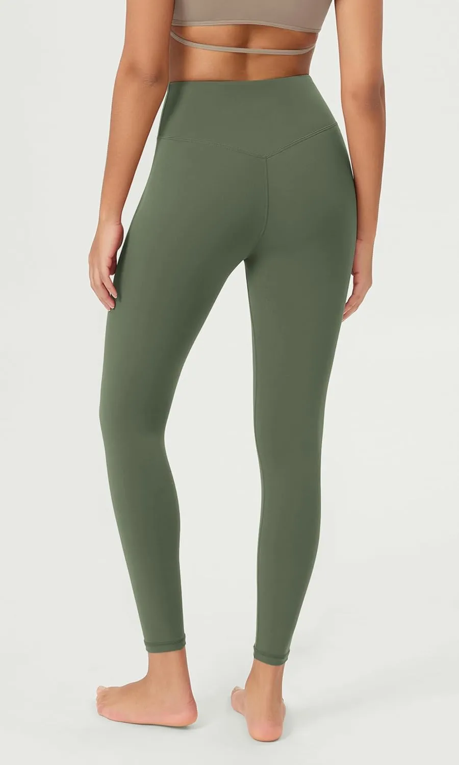 ODODOS Cloud Feeling Ruched Yoga Leggings for Women 25" / 28" High Waist Crossover Yoga Pants