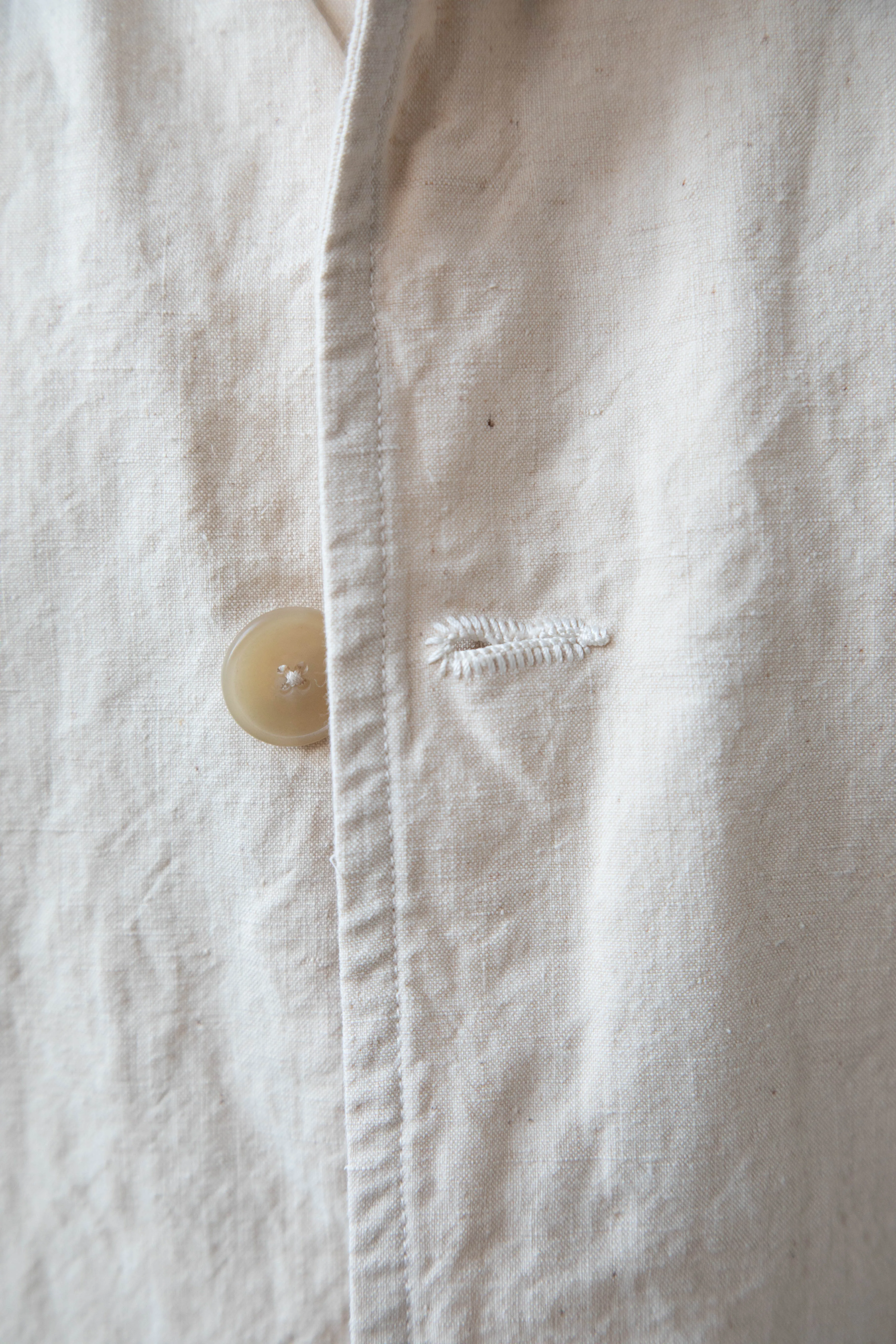 Oliver Church | Big Coat in Natural Antique Cotton Linen