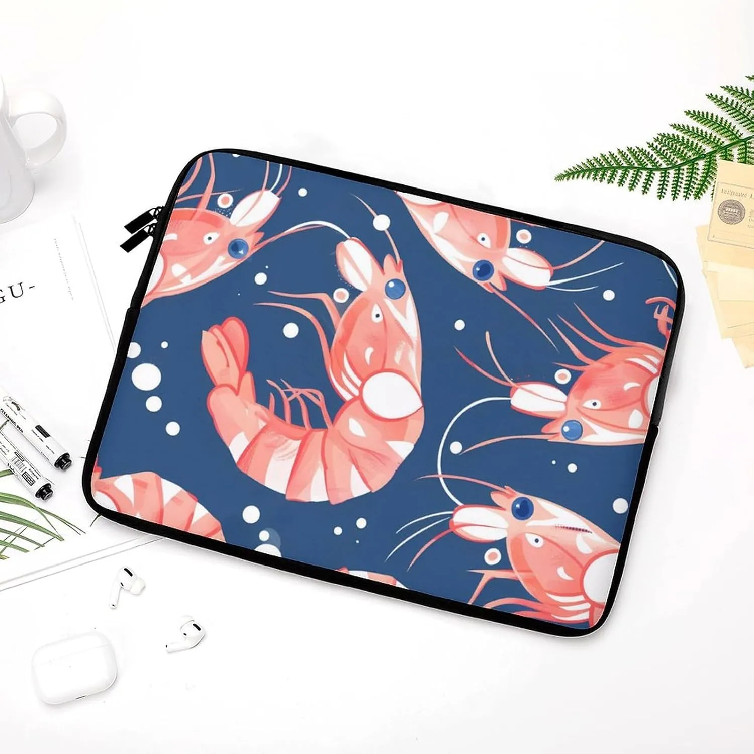 Prawn Shrimp Personalized Laptop Bag Business Casual Laptop Cases Slim Computer Bag Briefcase