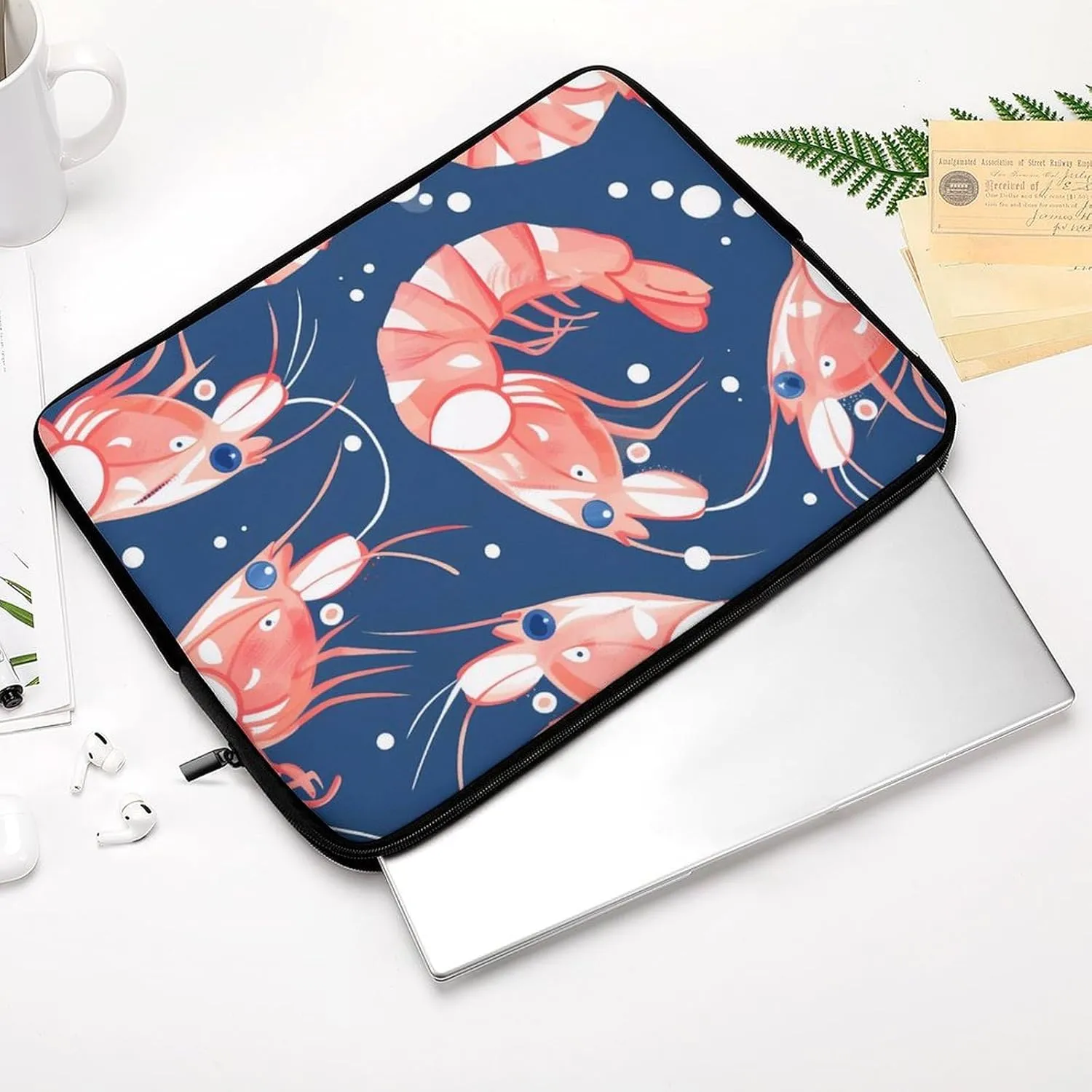Prawn Shrimp Personalized Laptop Bag Business Casual Laptop Cases Slim Computer Bag Briefcase