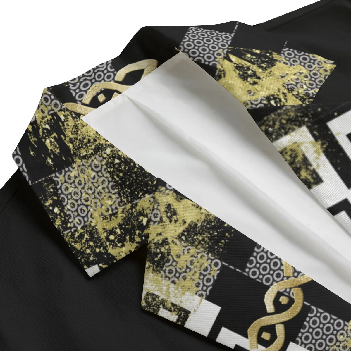 Punteggiato Printed Flat Lapel Collar Blazer