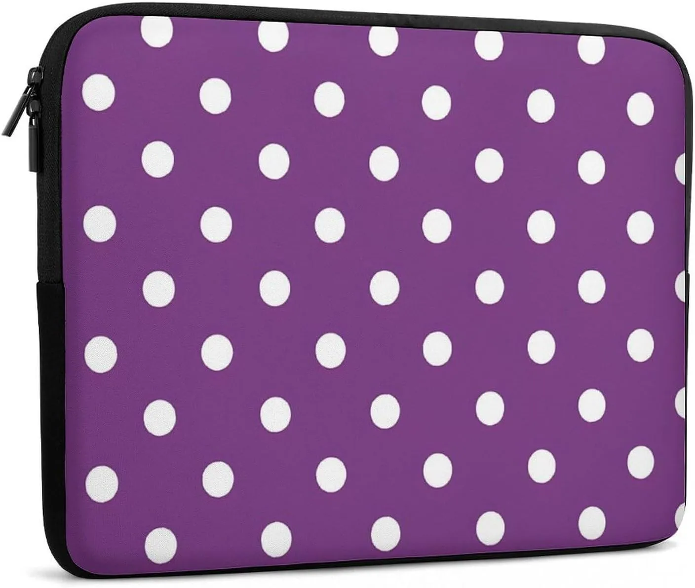 Purple White Polka Dots Personalized Laptop Bag Business Casual Laptop Cases Slim Computer Bag Briefcase