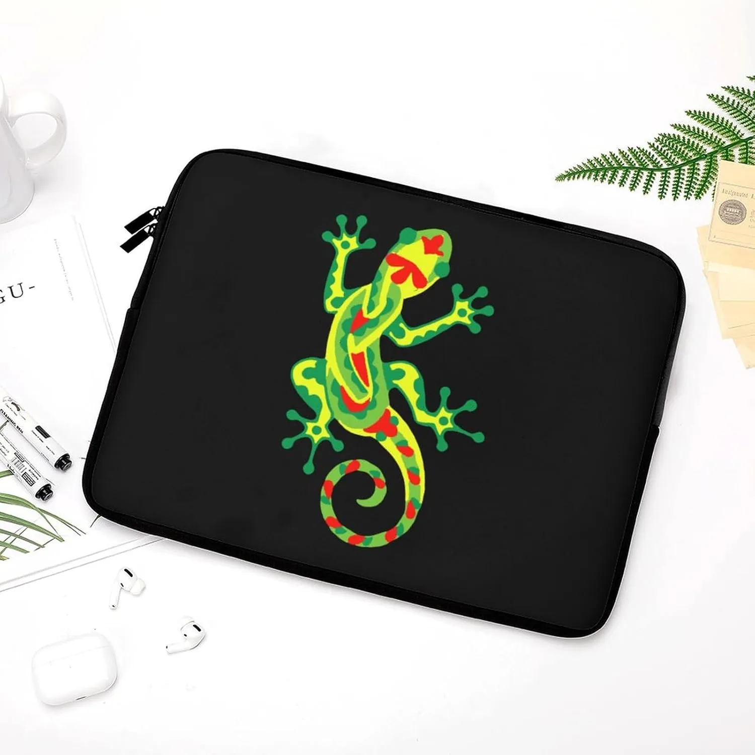 Raggae Rasta Gecko Personalized Laptop Bag Business Casual Laptop Case Slim Computer Bag Briefcase