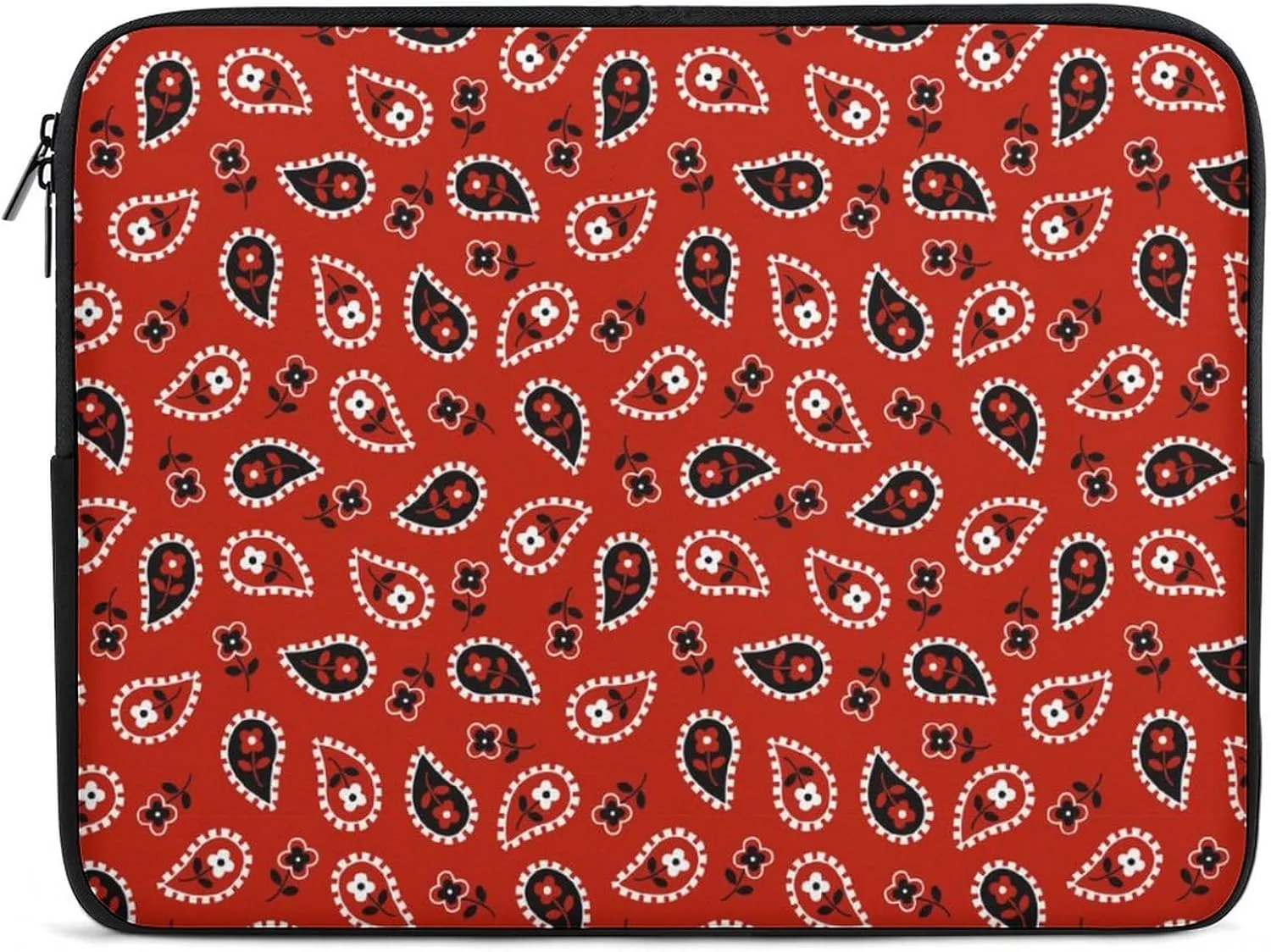 Red Paisley Bandana Personalized Laptop Bag Business Casual Laptop Case Slim Computer Bag Briefcase