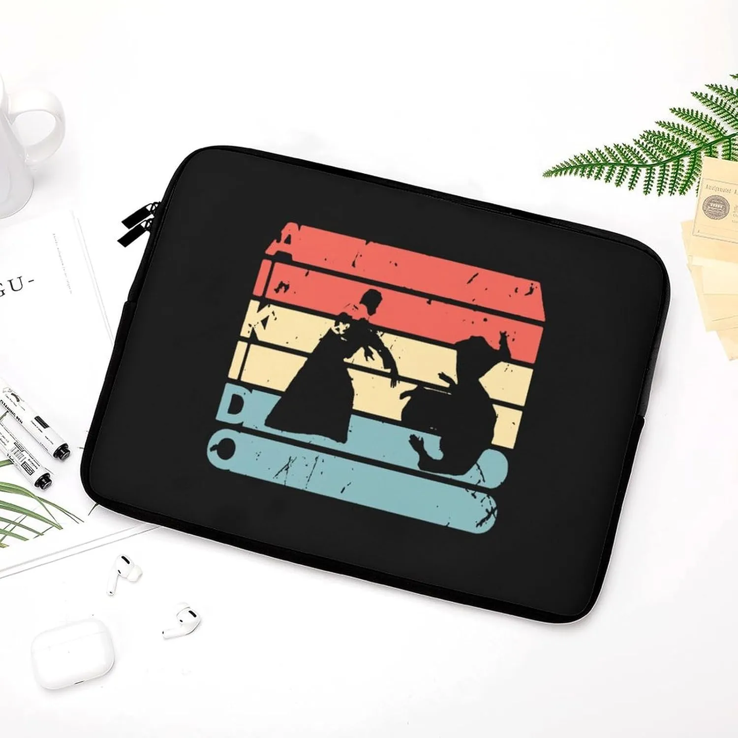 Retro Aikido Martial Personalized Laptop Bag Business Casual Laptop Cases Slim Computer Bag Briefcase