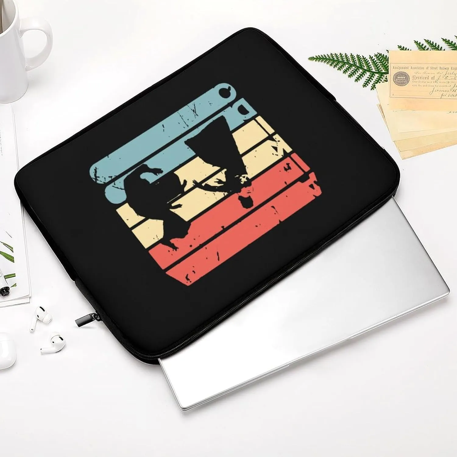 Retro Aikido Martial Personalized Laptop Bag Business Casual Laptop Cases Slim Computer Bag Briefcase