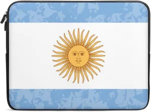 Retro Argentina Flag Waterproof Laptop Bag Business Casual Laptop Case Slim Computer Bag Briefcase