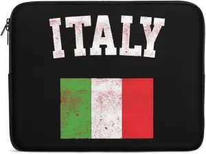 Retro Italy Flag Personalized Laptop Bag Business Casual Laptop Cases Slim Computer Bag Briefcase