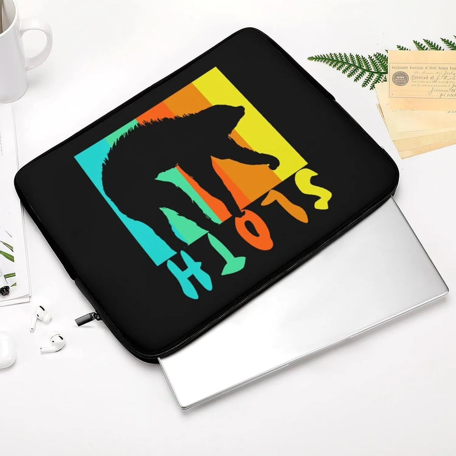 Retro Sloth Personalized Laptop Bag Business Casual Laptop Cases Slim Computer Bag Briefcase