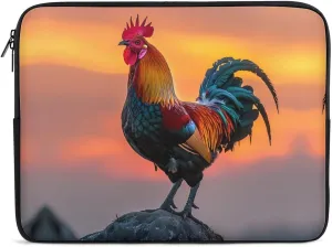 Rooster Sunrise Personalized Laptop Bag Business Casual Laptop Cases Slim Computer Bag Briefcase