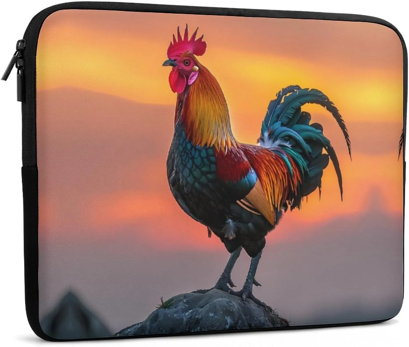 Rooster Sunrise Personalized Laptop Bag Business Casual Laptop Cases Slim Computer Bag Briefcase
