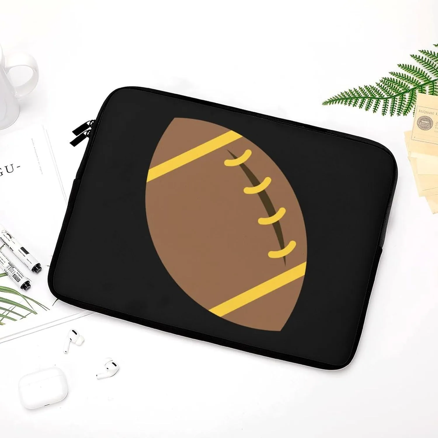 Rugby American Football Personalized Laptop Bag Business Casual Laptop Cases Slim Computer Bag Briefcase