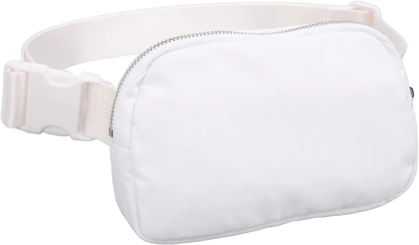 Running Belt,Men or Women Ultra Light Bounce Freess Waist Pouch Bag,Sports Waist Belt Pouch Large Capacity Variable Waist Bag for Travel, Essential Sports Belt Pouch for (White)