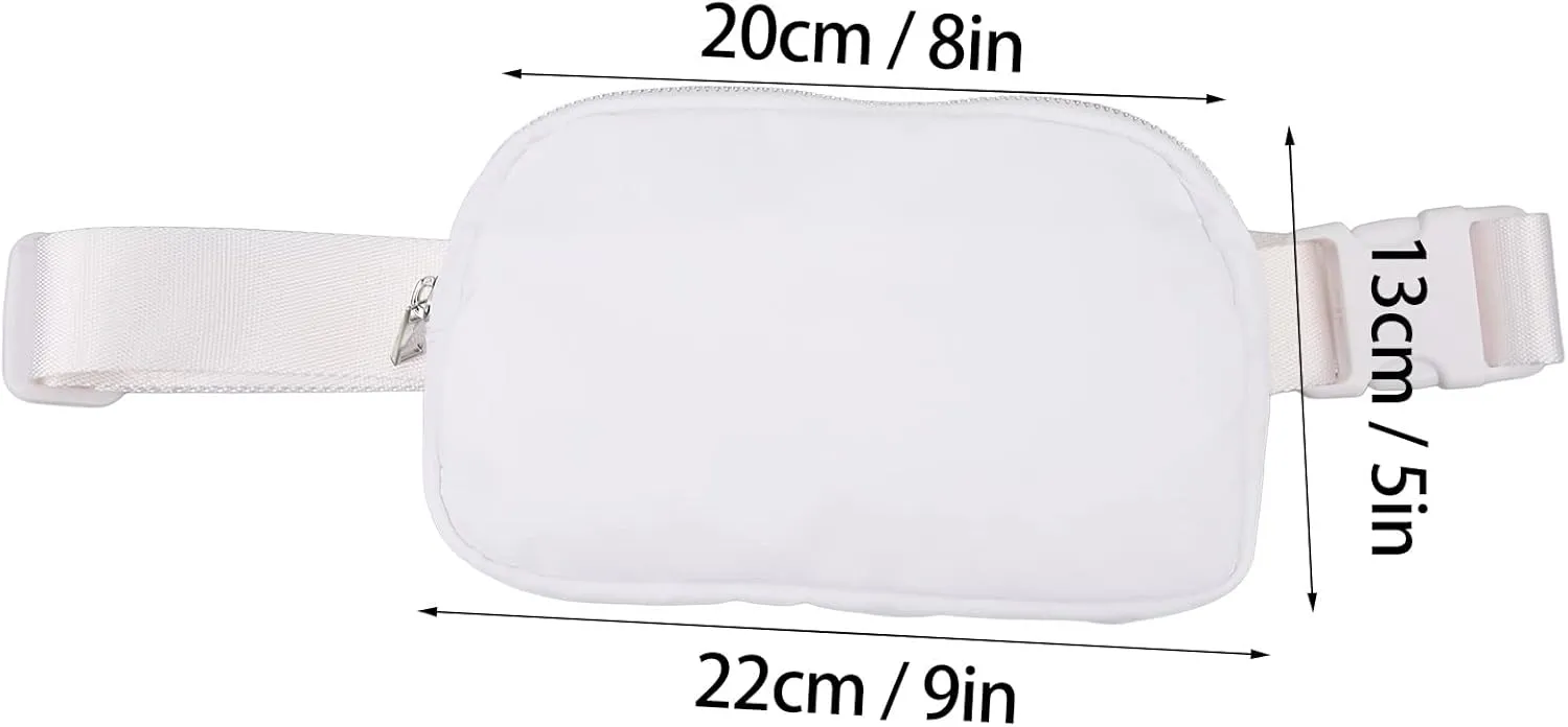 Running Belt,Men or Women Ultra Light Bounce Freess Waist Pouch Bag,Sports Waist Belt Pouch Large Capacity Variable Waist Bag for Travel, Essential Sports Belt Pouch for (White)
